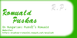 romuald puskas business card